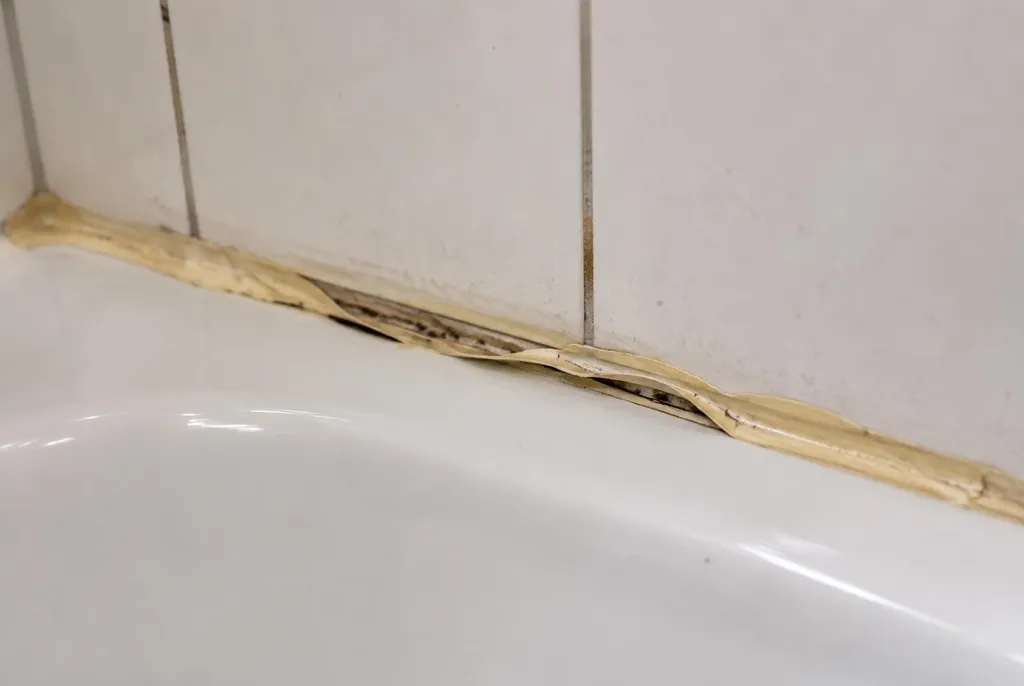 Kitbedrijf Veghel – loslatende kit naast het bad